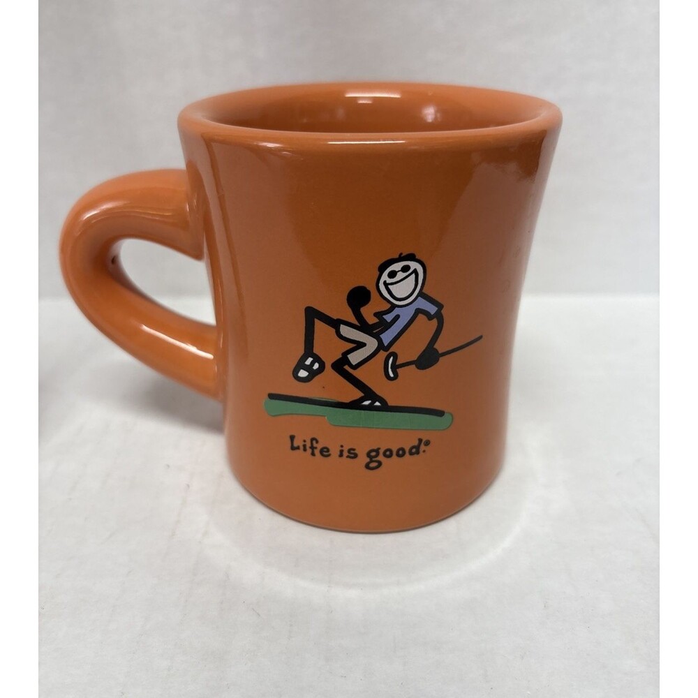 Life Is Good Orange Golfer Coffee Cup Mug Do What You Like, Like What You Do